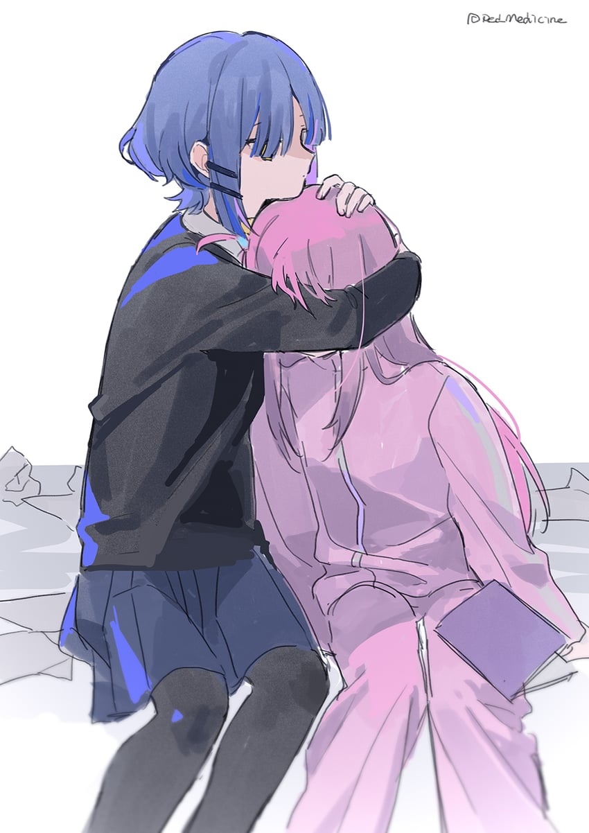 gotoh hitori and yamada ryo (bocchi the rock!) drawn by red_medicine
