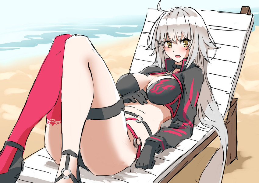 jeanne d'arc alter (fate and 1 more) drawn by momo_ama_kami