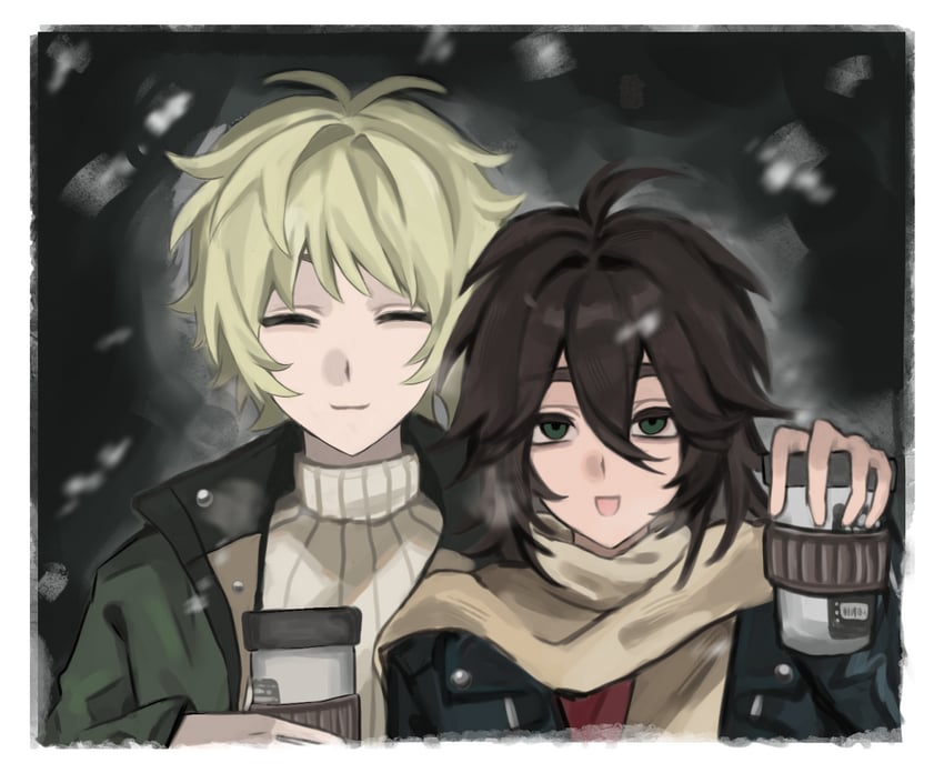 atou haruki and isoi reiji (saibou shinkyoku) drawn by ukiyo0808
