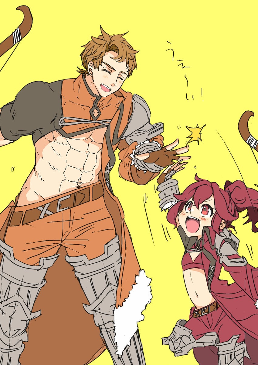 anna and boucheron (fire emblem and 1 more) drawn by meba.