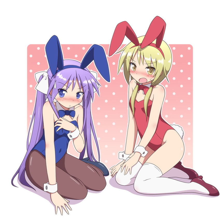 hiiragi kagami and ichii yui (lucky star and 1 more) drawn by mel_(melty_pot)