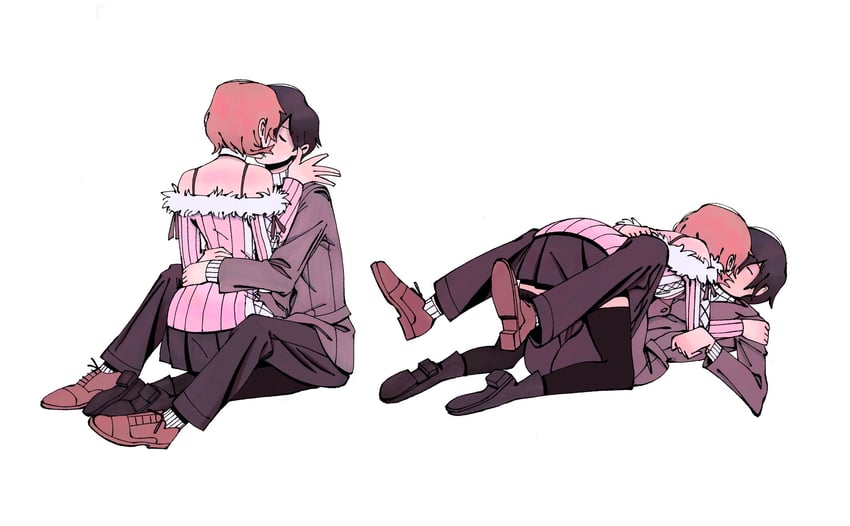yuuki makoto and takeba yukari (persona and 2 more) drawn by miiumoo