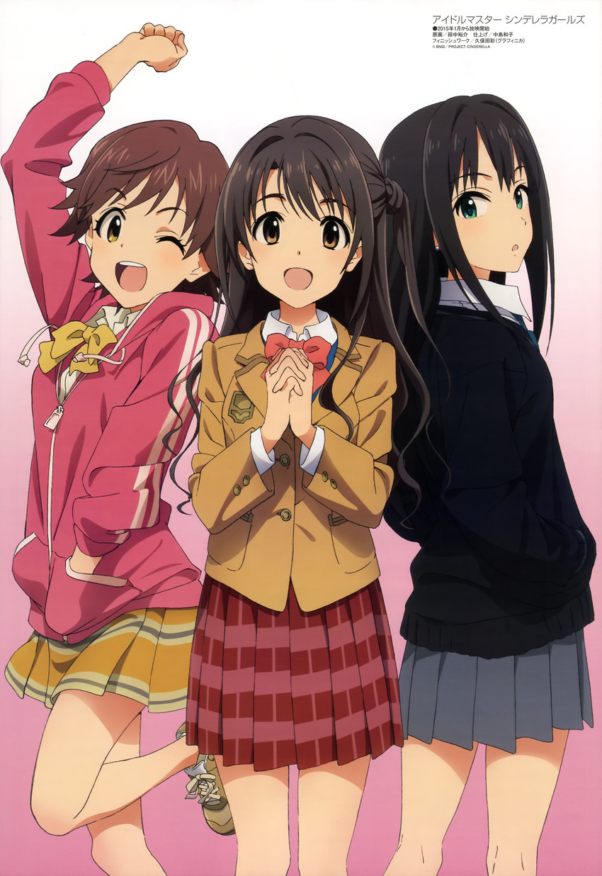 shibuya rin, shimamura uzuki, and honda mio (idolmaster and 2 more) drawn by tanaka_yuusuke