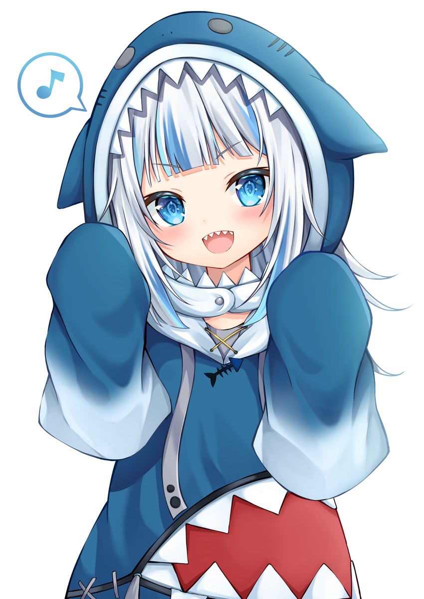 gawr gura (hololive and 1 more) drawn by shichi_(tarakochan-medo)