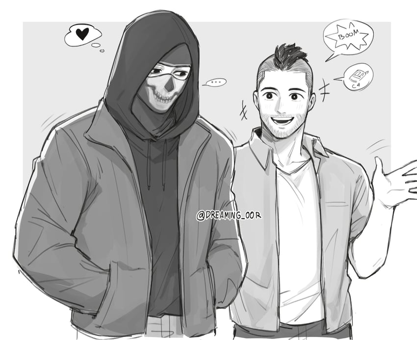 ghost and soap (call of duty and 1 more) drawn by dreaming_oor
