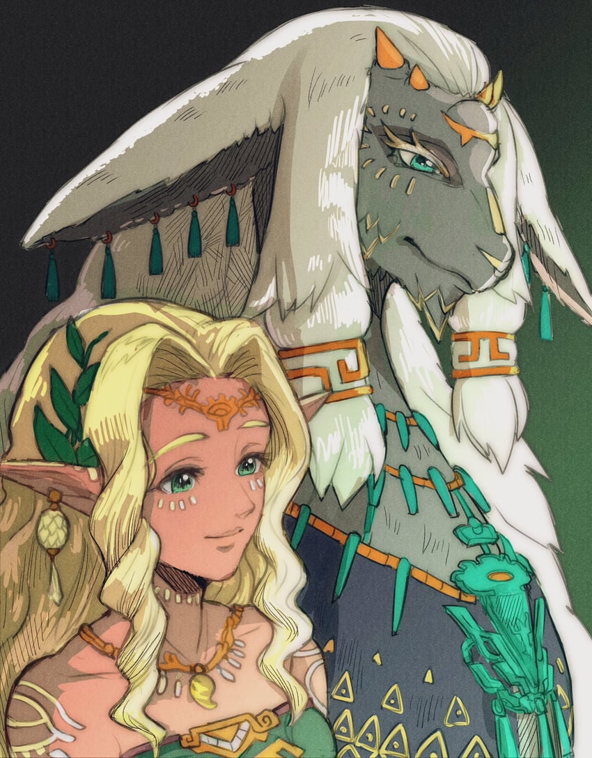 sonia and rauru (the legend of zelda and 1 more) drawn by asazaki_(asa_no_yashiki)