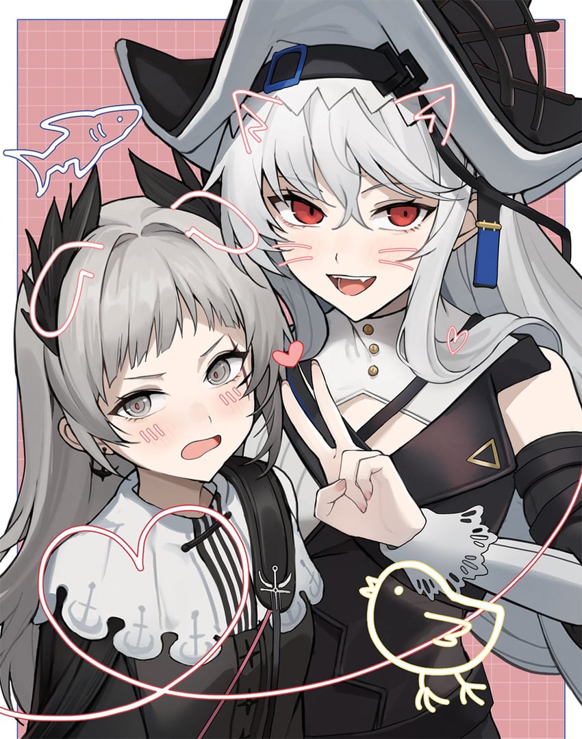 specter, irene, and specter the unchained (arknights) drawn by beruko14