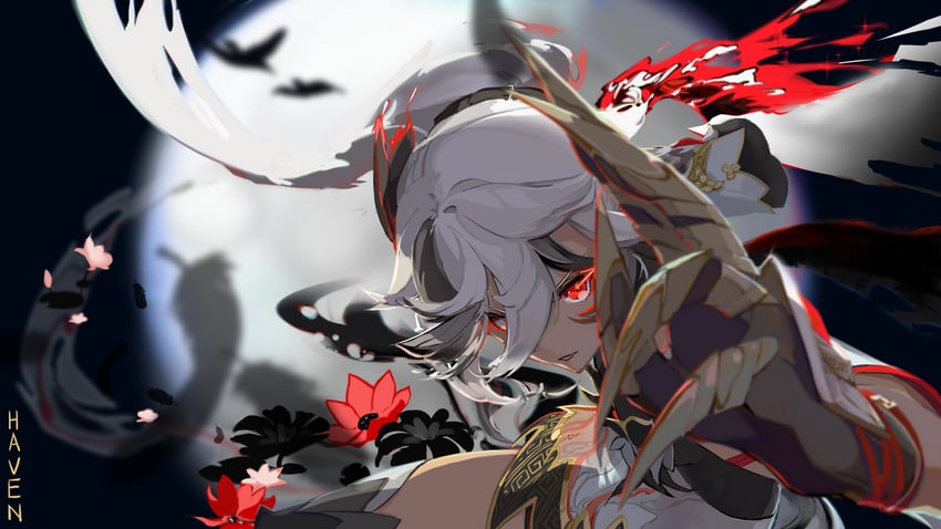 fu hua (honkai and 1 more) drawn by haven_(5347)