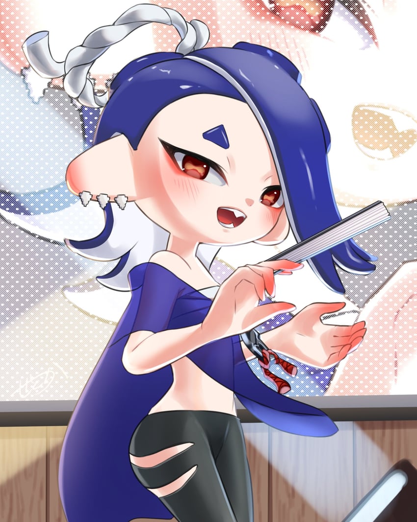 shiver (splatoon and 1 more) drawn by amakusa_setoka
