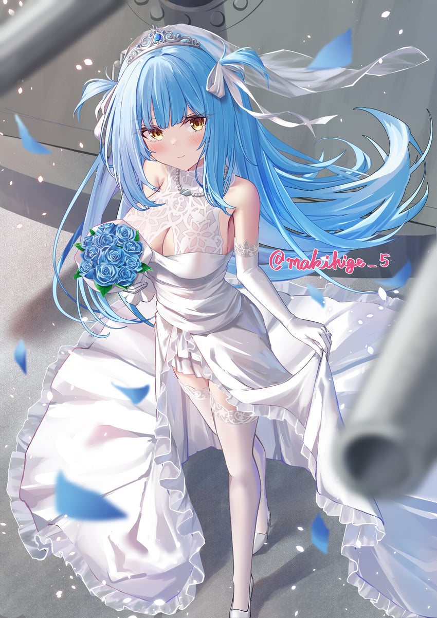 neptune (azur lane) drawn by makihige