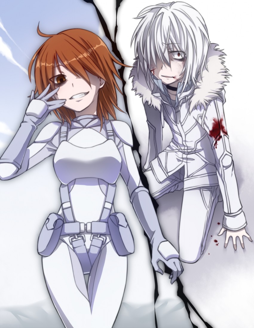 accelerator and misaka worst (toaru majutsu no index and 1 more) drawn by idora_(idola)