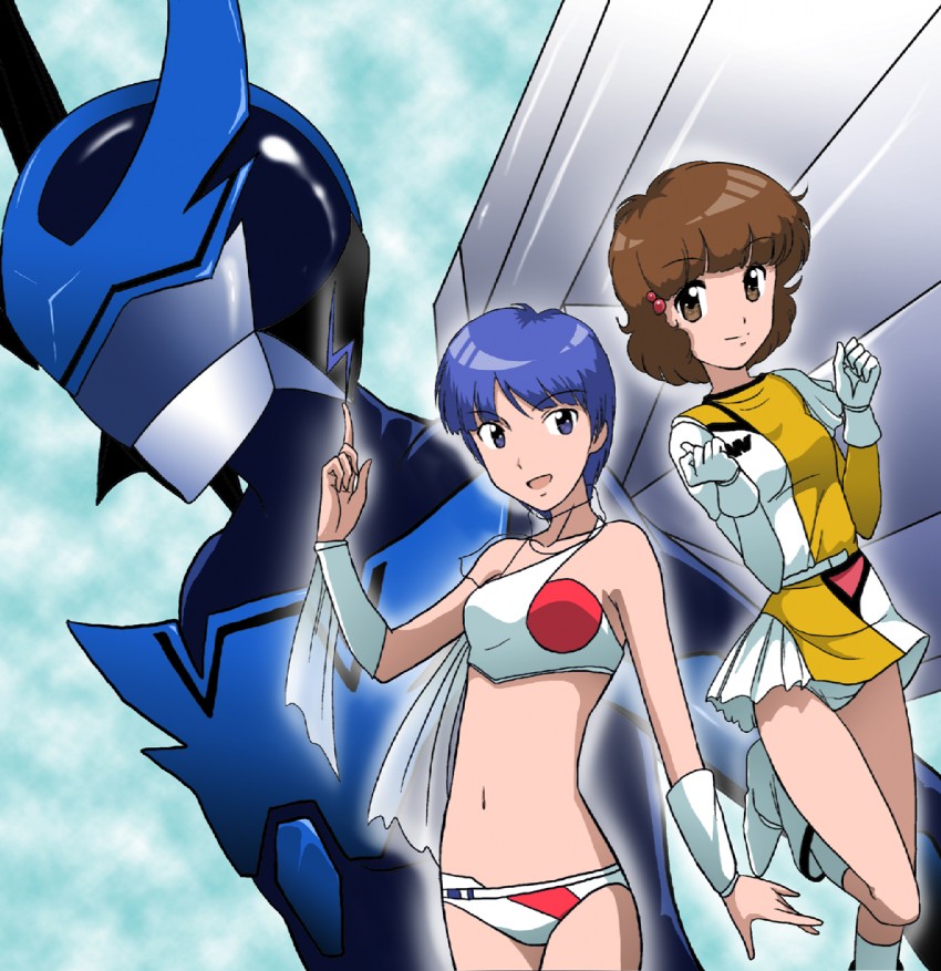 yume aoi, ogawa miku, and wingman (wingman) drawn by takaya_n