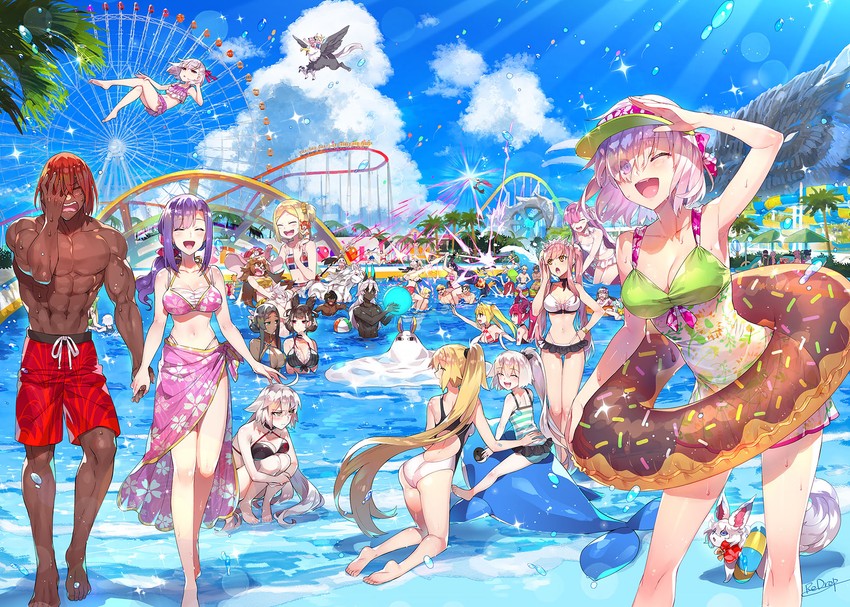 artoria pendragon, mash kyrielight, fujimaru ritsuka, tamamo, jeanne d'arc alter, and 51 more (fate and 1 more) drawn by redrop
