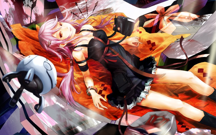yuzuriha inori and fyu-neru (guilty crown) drawn by sputnik_films