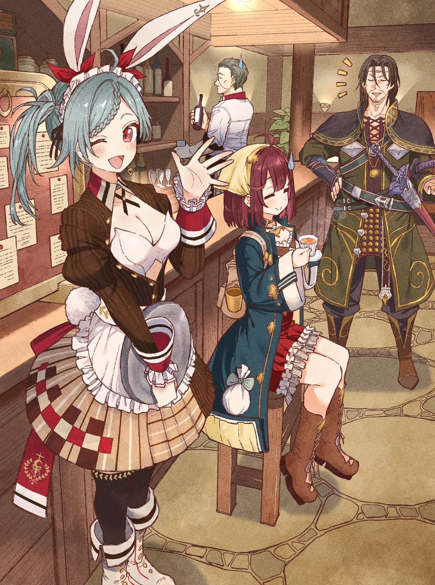sophie neuenmuller, tess heitzmann, fritz weissberg, and horst basler (atelier and 1 more) drawn by yurai0739