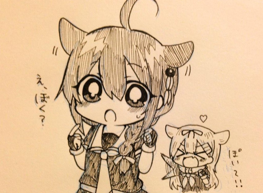 shigure, yuudachi, shigure kai ni, and yuudachi kai ni (kantai collection) drawn by jako_(jakoo21)