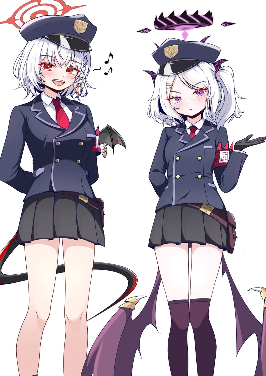 hina, haruna, and prefect team member (blue archive) drawn by chilong_(heronas)
