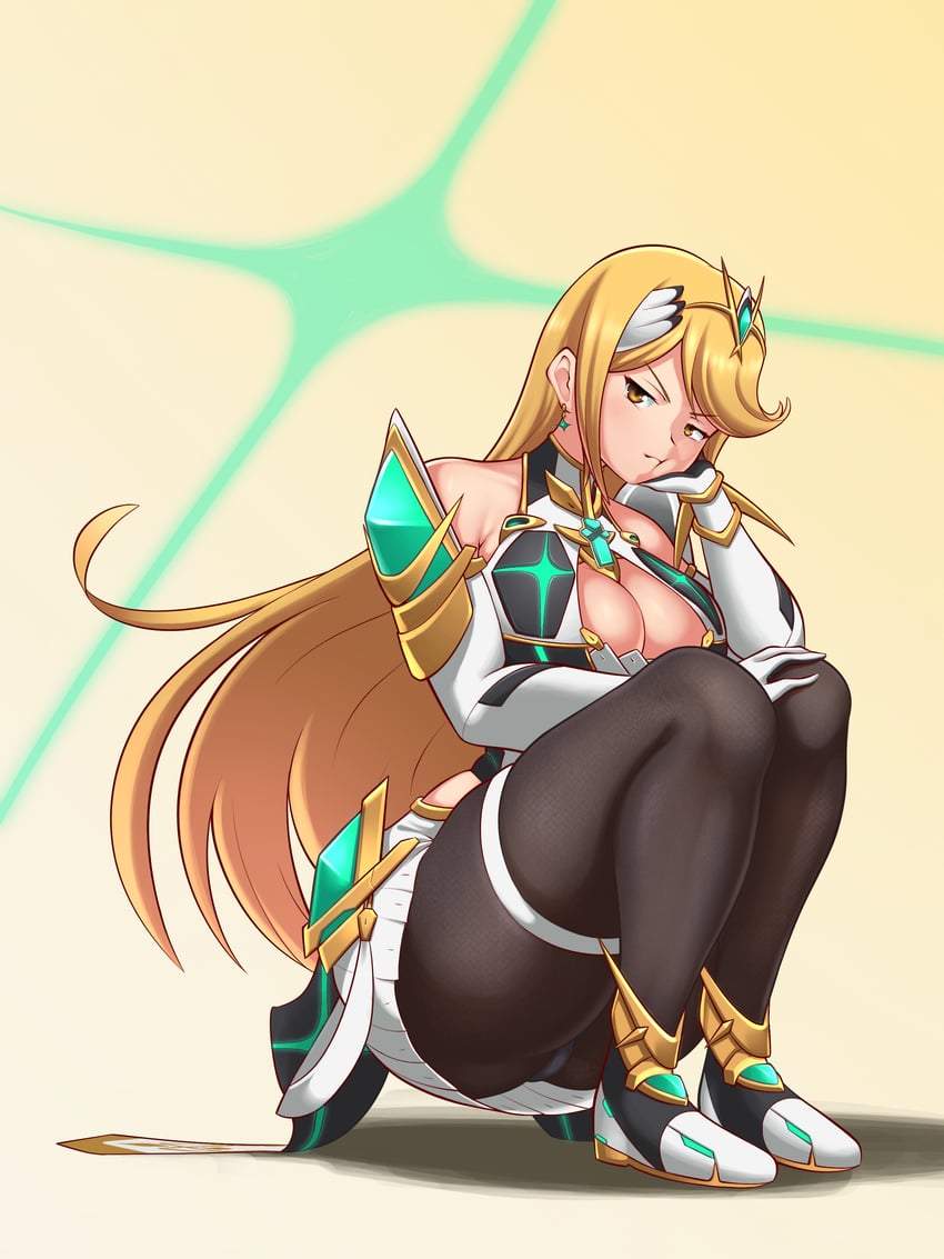 mythra (xenoblade chronicles and 1 more) drawn by sleepiitreat