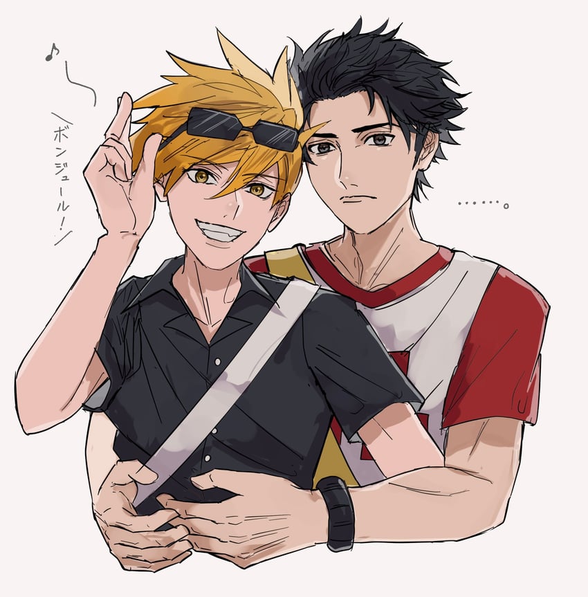 red and blue oak (pokemon and 1 more) drawn by sinm_i