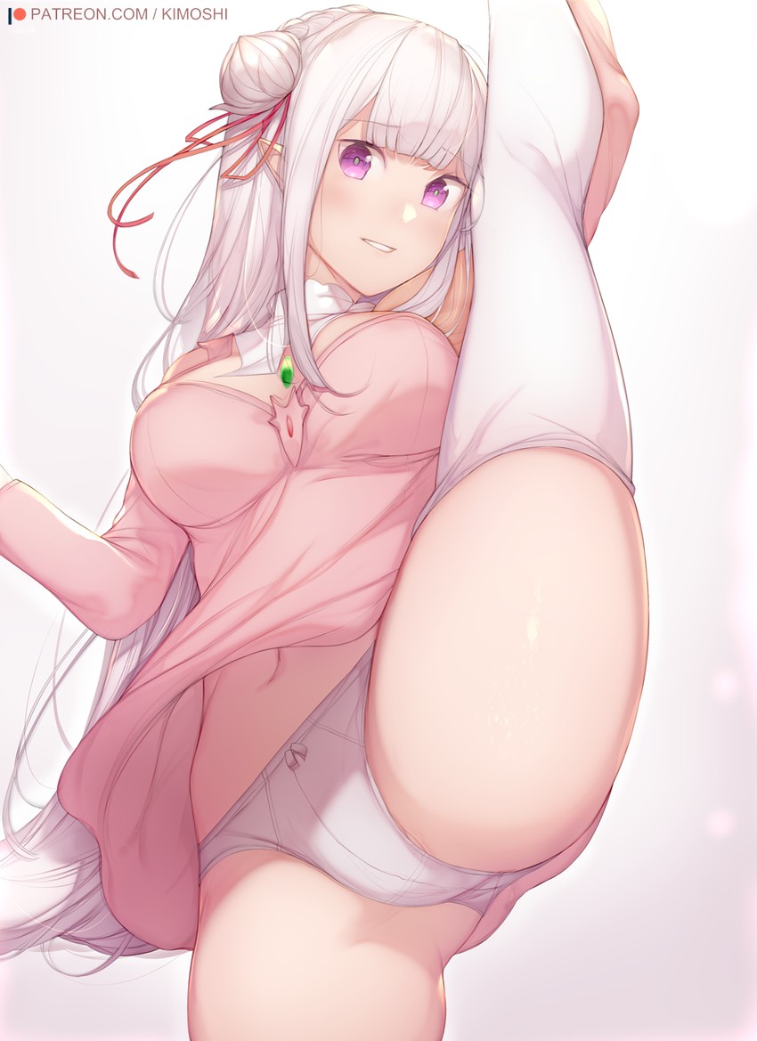 emilia (re:zero kara hajimeru isekai seikatsu) drawn by kimoshi