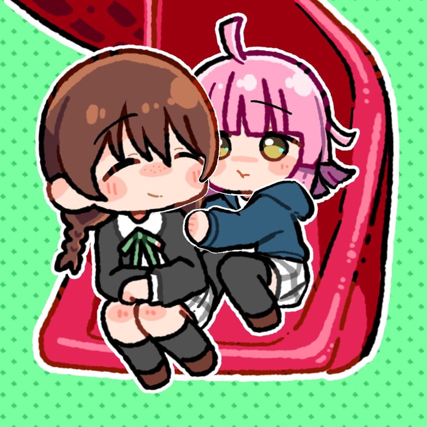 tennoji rina and emma verde (love live! and 1 more) drawn by henyomen