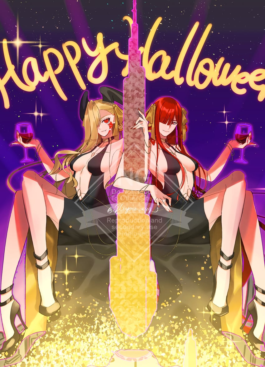 nero claudius, bb, oda nobunaga, queen draco, and bb dubai (fate and 1 more) drawn by hiyoko_no_tamago