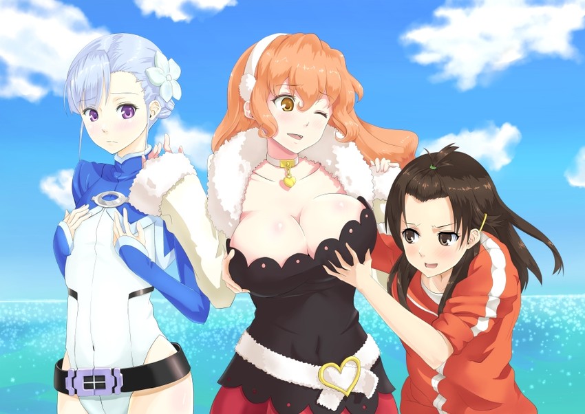 fin e ld si laffinty, kyouno madoka, and muginami (rinne no lagrange) drawn by namakemono_(u446644k)