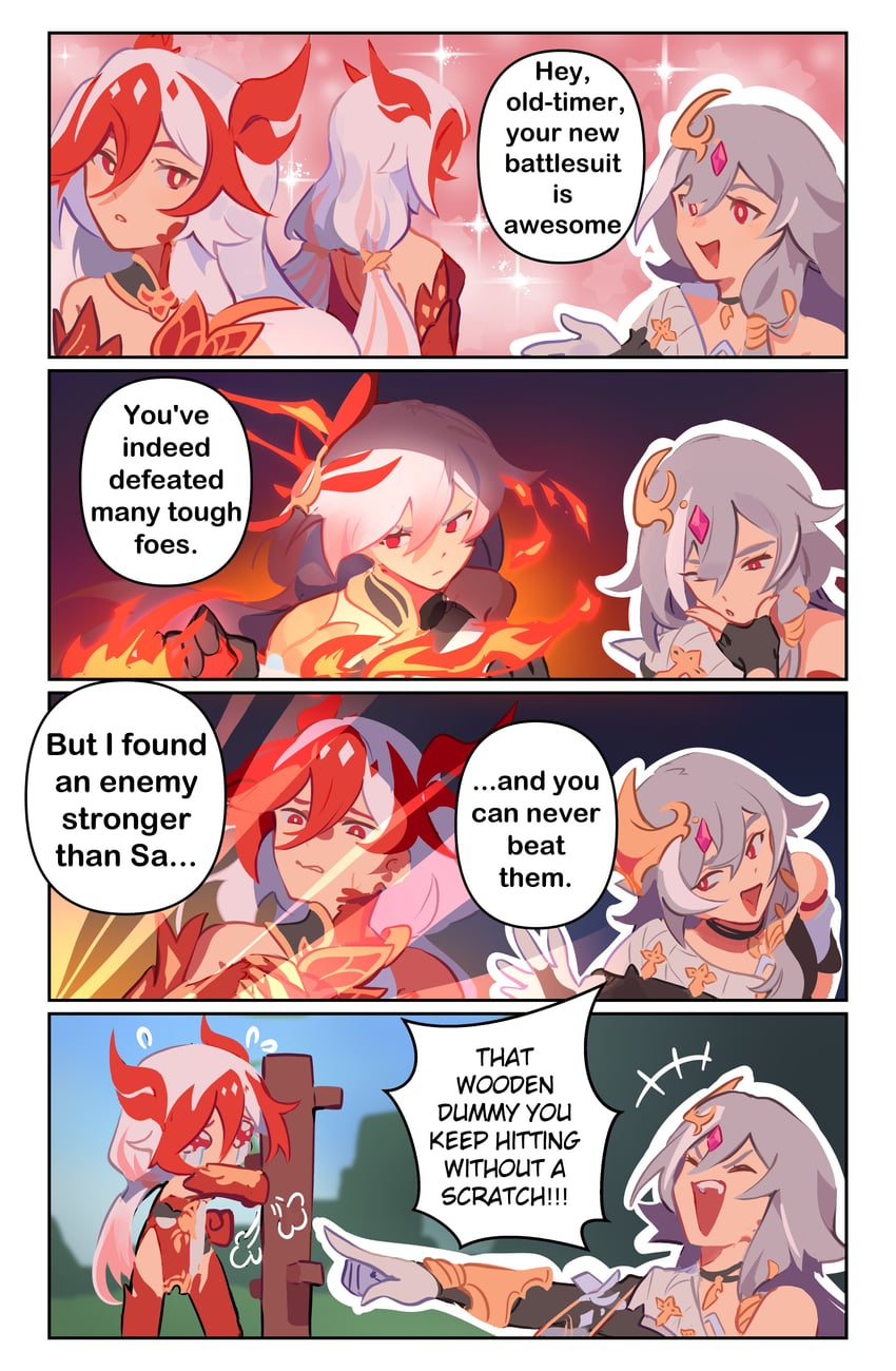 fu hua and herrscher of sentience (honkai and 1 more) drawn by mararu