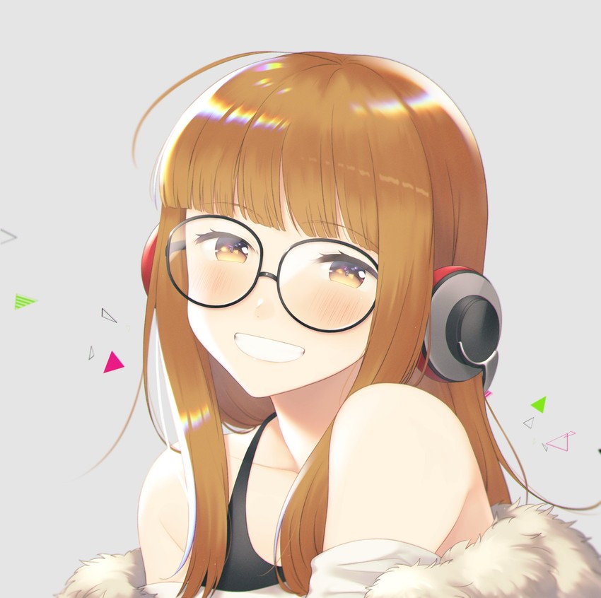 sakura futaba (persona and 1 more) drawn by gnash15