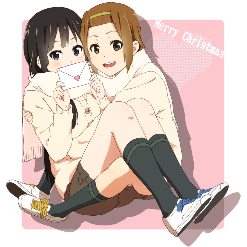 akiyama mio and tainaka ritsu (k-on!) drawn by zasshu_tamashii