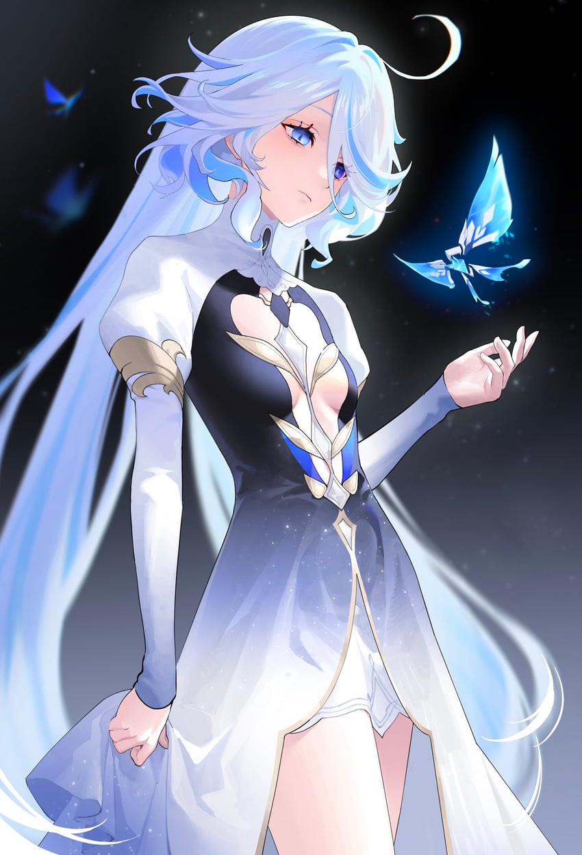 crystalfly and focalors (genshin impact) drawn by serpent_(pepepp39)