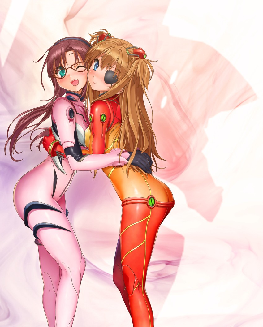 souryuu asuka langley and makinami mari illustrious (neon genesis evangelion and 3 more) drawn by denhijou_niki