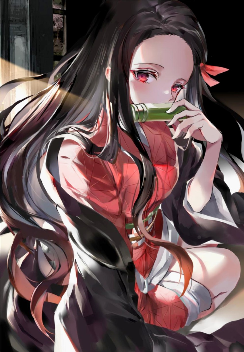 kamado nezuko (kimetsu no yaiba) drawn by soraneko_hino