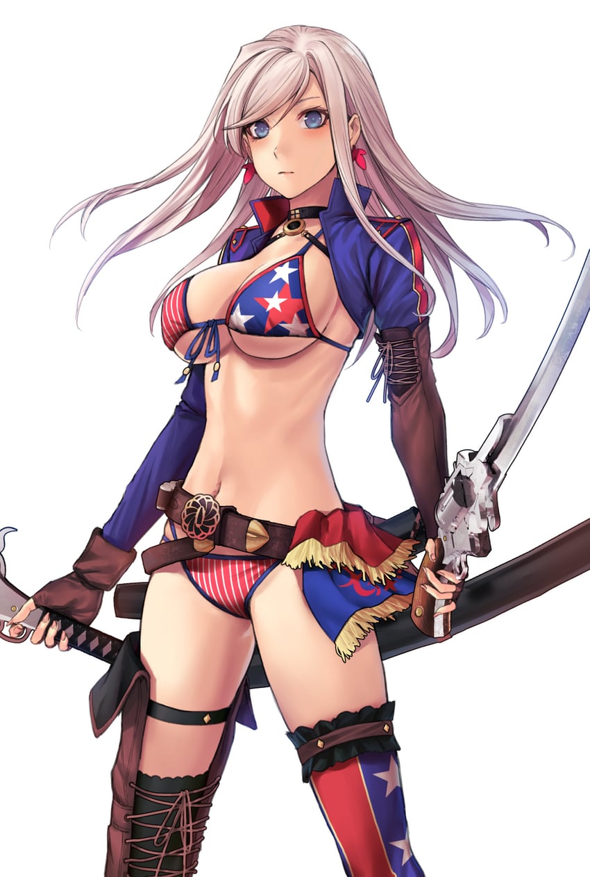 miyamoto musashi (fate and 1 more) drawn by applekun