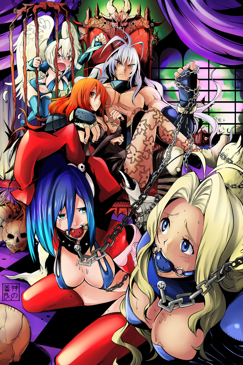 dark schneider, porno dianno, tia noto yoko, michael, and gabriel (bastard!!) drawn by eudetenis