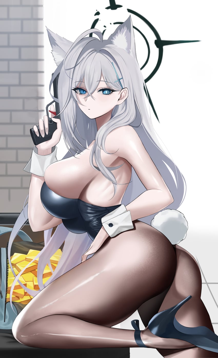 shiroko and shiroko terror (blue archive) drawn by gcg