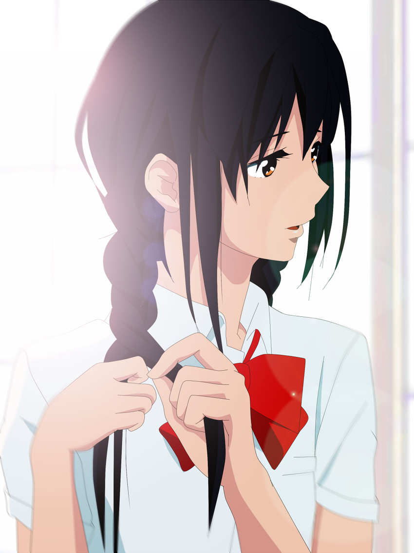 miyamizu mitsuha (kimi no na wa.) drawn by nori_(noric)