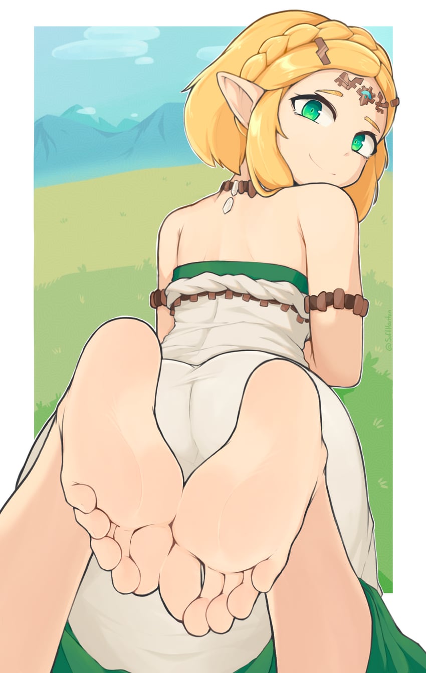 princess zelda (the legend of zelda and 1 more) drawn by softhanten