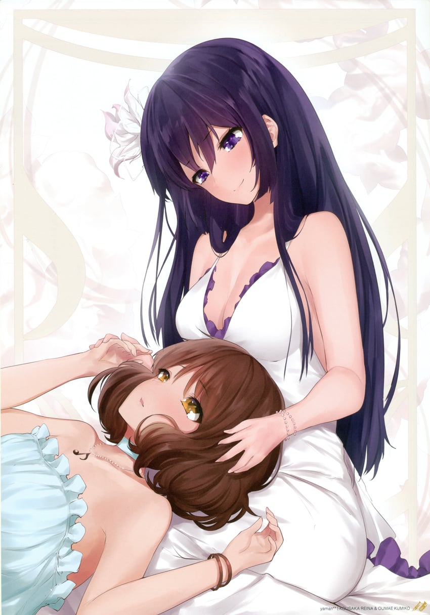 oumae kumiko and kousaka reina (hibike! euphonium) drawn by yaman