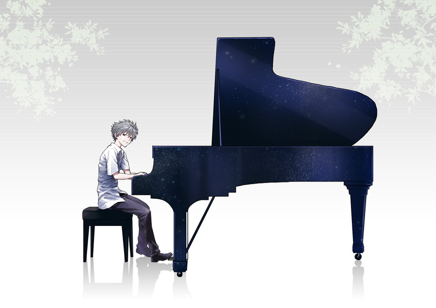 nagisa kaworu (neon genesis evangelion and 2 more) drawn by inukoro_(spa)