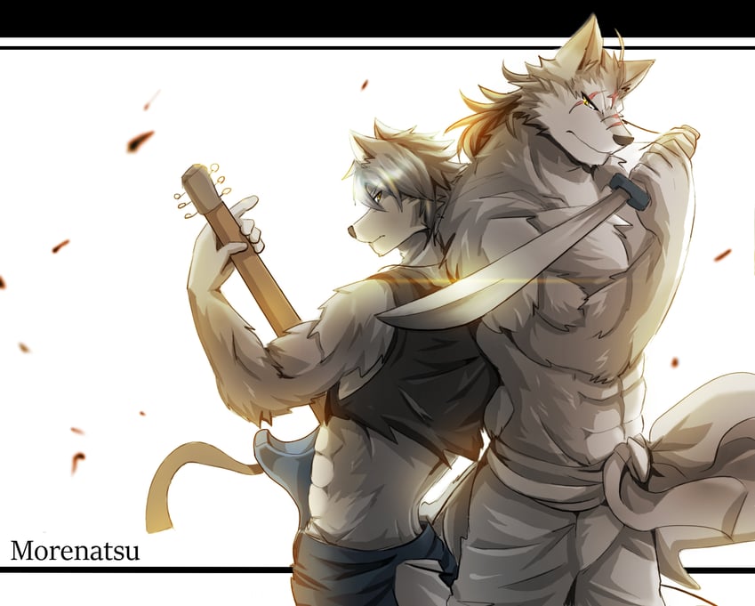 kouya aotsuki and ten kodori (morenatsu) drawn by tachiyawolf