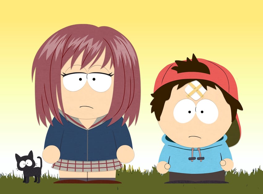 samejima mamimi, nandaba naota, and takkun (south park and 1 more) drawn by kellyonelani