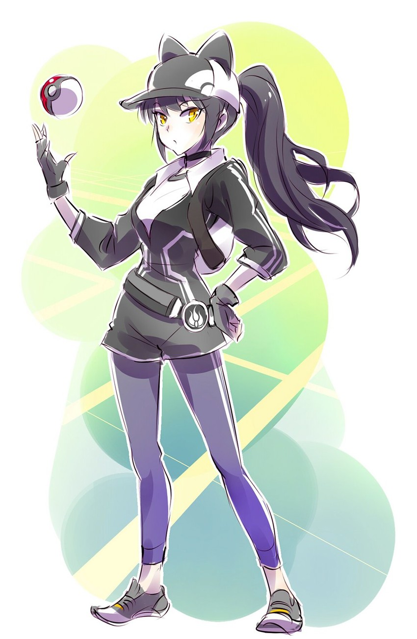 blake belladonna and female protagonist (pokemon and 2 more) drawn by iesupa