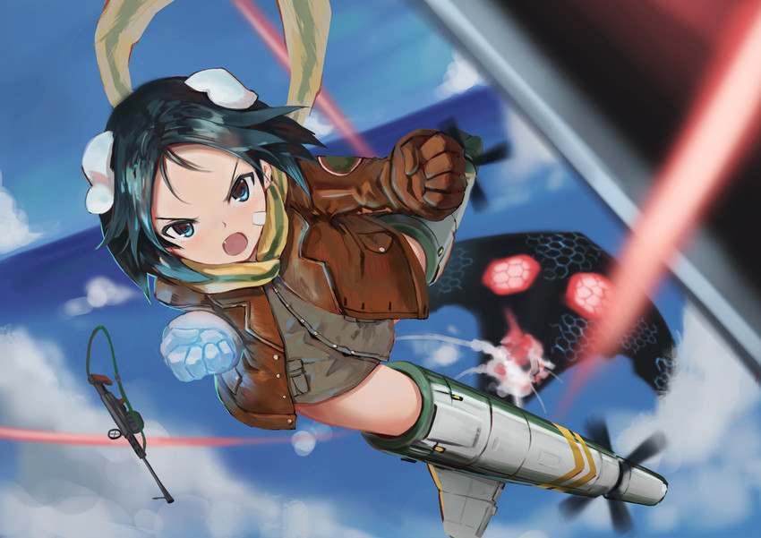 kanno naoe and neuroi (world witches series and 1 more) drawn by kakumayu