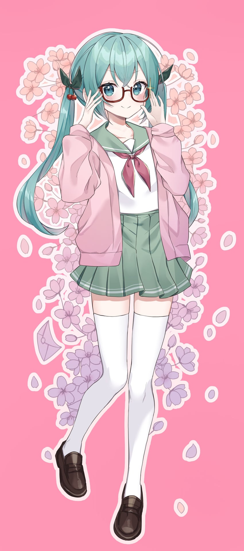 hatsune miku (vocaloid) drawn by noneon319
