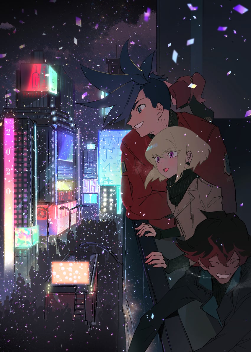 lio fotia, galo thymos, and gueira (promare) drawn by km_(ksolee1201)