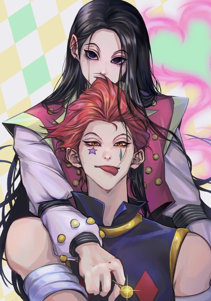 hisoka morow and illumi zoldyck (hunter x hunter) drawn by s2nakras2