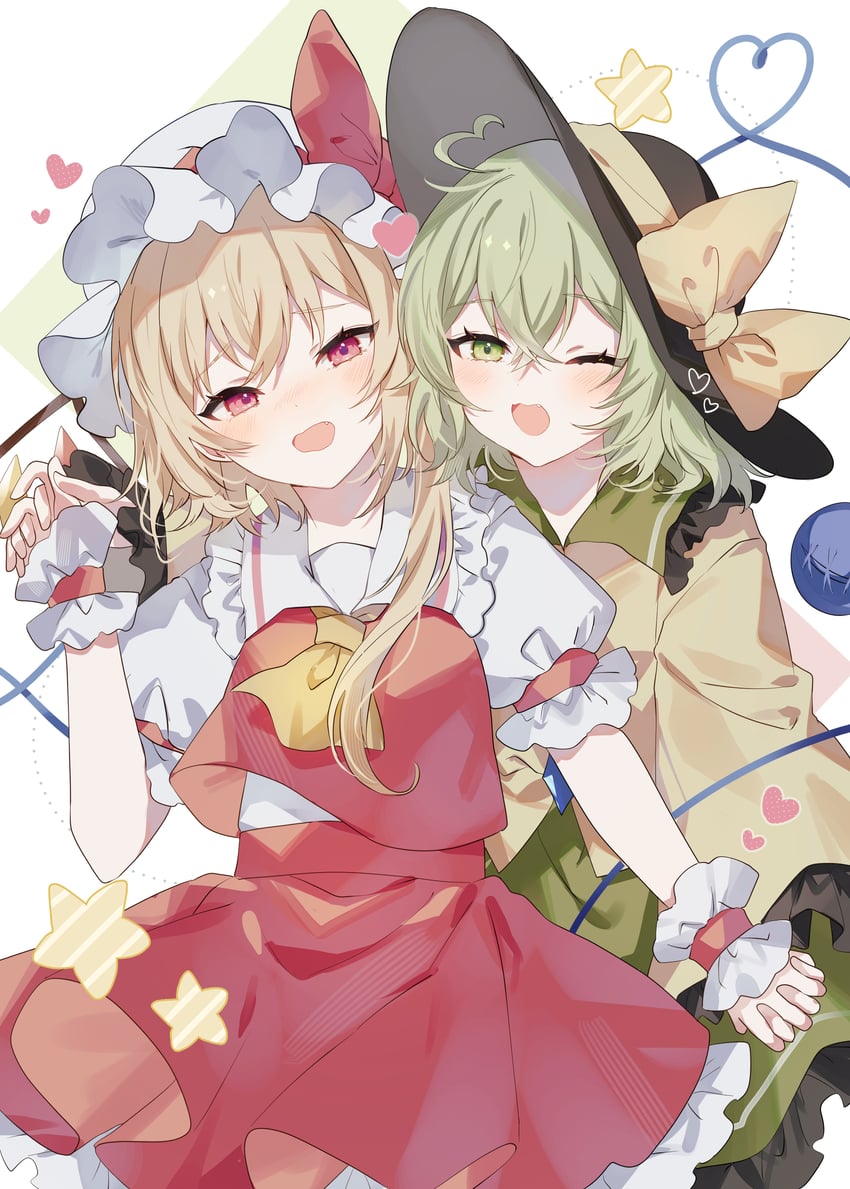 flandre scarlet and komeiji koishi (touhou) drawn by sorani_(kaeru0768)