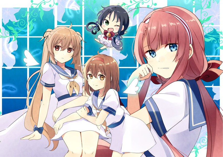 murasame, shiratsuyu, suzukaze, and kawakaze (kantai collection) drawn by yukichi_(eikichi)