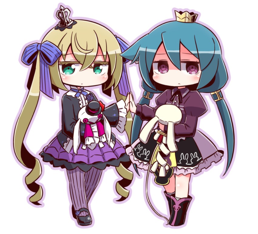 princess, momomeno, hacker, and chelsea (7th dragon and 1 more) drawn by naga_u